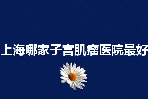 上海哪家子宫肌瘤医院最好