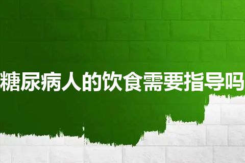 糖尿病人的饮食需要指导吗