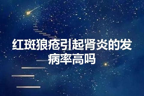 红斑狼疮引起肾炎的发病率高吗