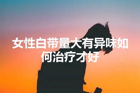 女性白带量大有异味如何治疗才好