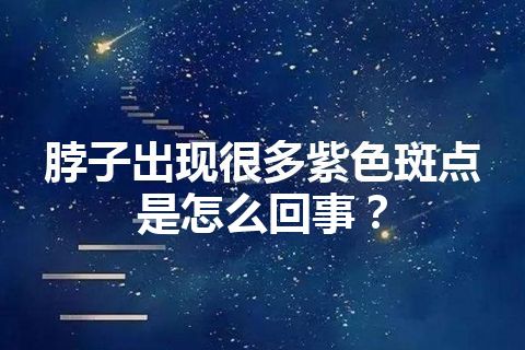 脖子出现很多紫色斑点是怎么回事？