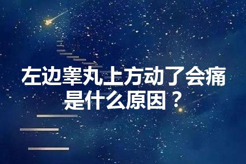 左边睾丸上方动了会痛是什么原因？