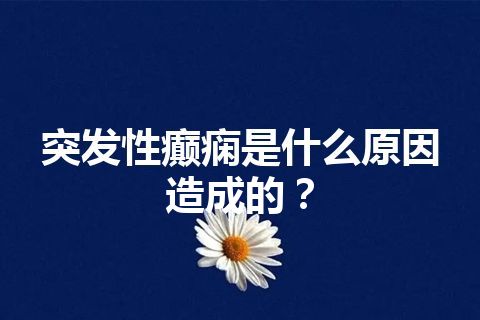 突发性癫痫是什么原因造成的？