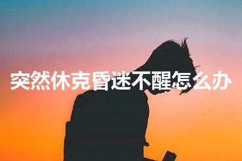 突然休克昏迷不醒怎么办