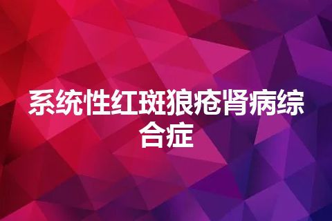 系统性红斑狼疮肾病综合症