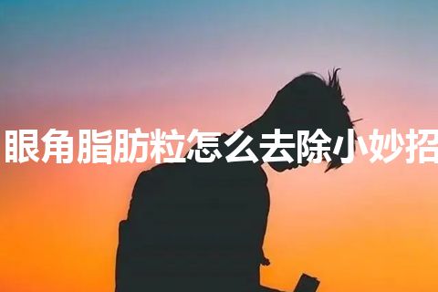 眼角脂肪粒怎么去除小妙招